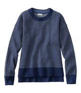 Women's Wicked Soft Cotton/Cashmere Crewneck Sweater, Pattern | L.L.Bean on sale