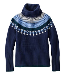 Women's SuperSoft Waffle Sweater, Turtleneck Fair Isle | L.L.Bean near me