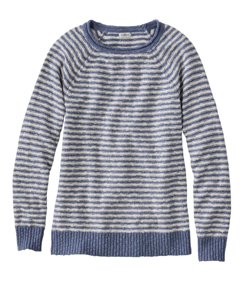 Women's Midweight Cotton Slub Rollneck Pullover Stripe | L.L.Bean outlet
