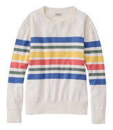 Women's Cotton/Cashmere Sweater, Crewneck Stripe | L.L.Bean sale