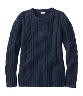 Women's Double L® Cable Sweater, Crewneck | L.L.Bean on sale