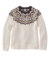 Women's Bean's Classic Ragg Wool Sweater, Crewneck Fair Isle | L.L.Bean sale