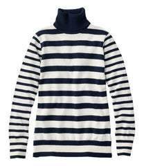 Women's Cotton/Cashmere Sweater, Turtleneck Stripe | L.L.Bean for sale