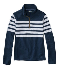 Women's Peaks Island Quarter-Zip Pullover, Stripe | L.L.Bean sale
