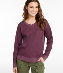 Women's Birchwood Brushed Waffle Top, V-Neck | L.L.Bean discount