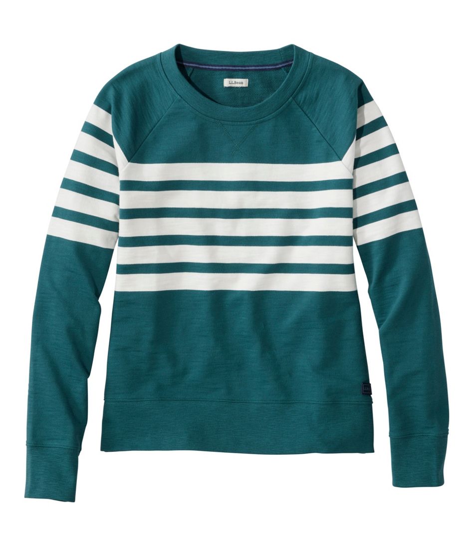 Women's Peaks Island Crewneck, Stripe | L.L.Bean for sale