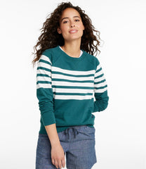 Women's Peaks Island Crewneck, Stripe | L.L.Bean for sale