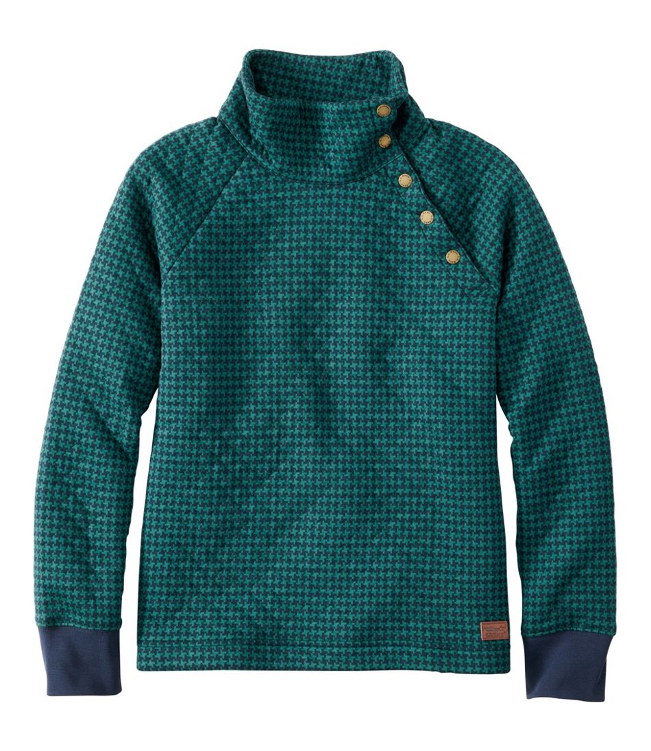 Women's Quilted Sweatshirt, Snapneck Pullover Print | L.L.Bean outlet
