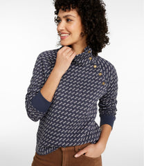 Women's Quilted Sweatshirt, Snapneck Pullover Print | L.L.Bean outlet