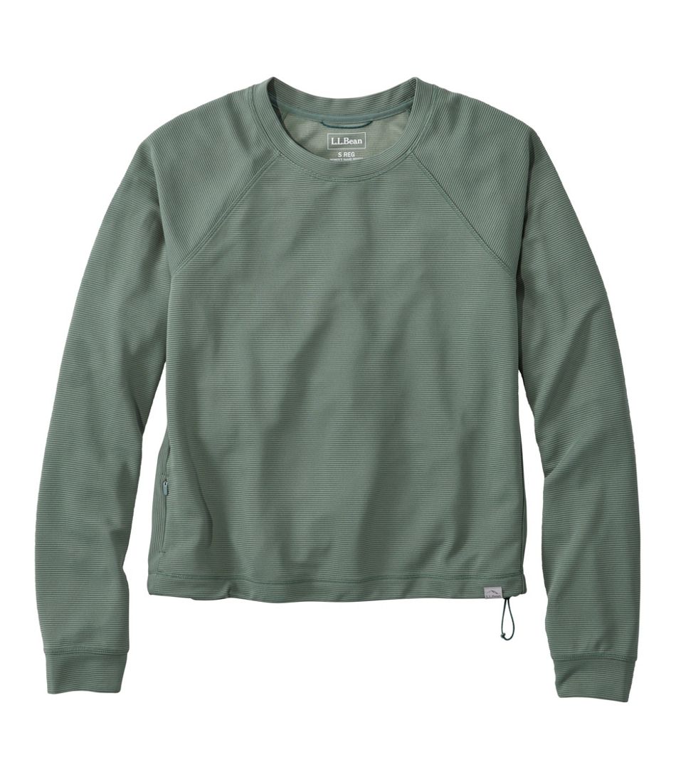 Women's VentureStretch Ottoman-Rib Pullover, Cropped | L.L.Bean online