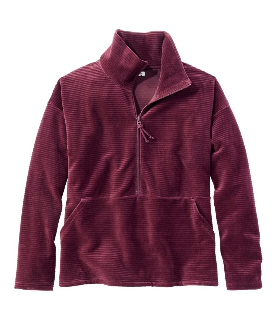 Women's Soft Stretch Corduroy Pullover, Half-Zip | L.L.Bean outlet