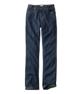 Women's True Shape Jeans, High-Rise Straight-Leg Fleece-Lined | L.L.Bean discount