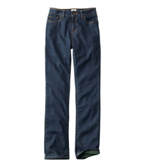Women's True Shape Jeans, High-Rise Straight-Leg Fleece-Lined | L.L.Bean discount