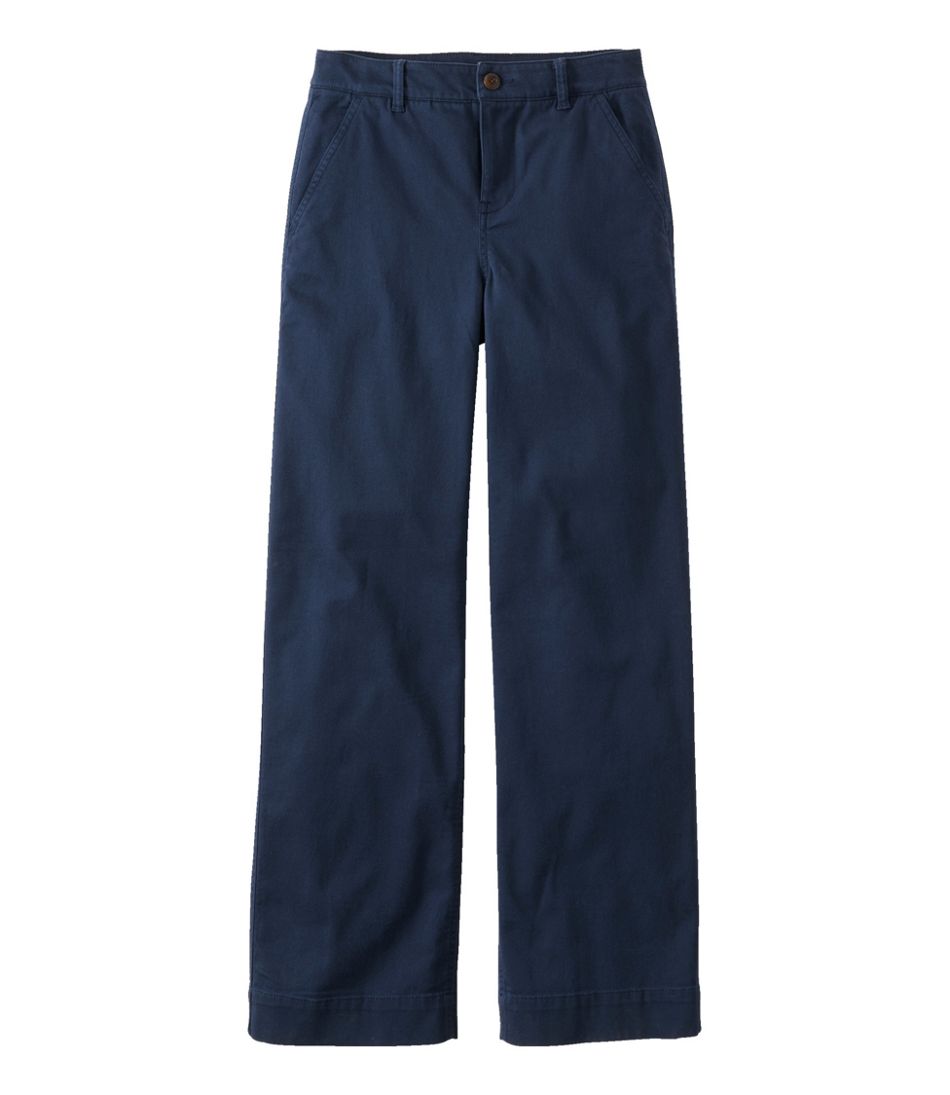 Women's Comfort Stretch Pants, Mid-Rise Wide-Leg Chino | L.L.Bean outlet