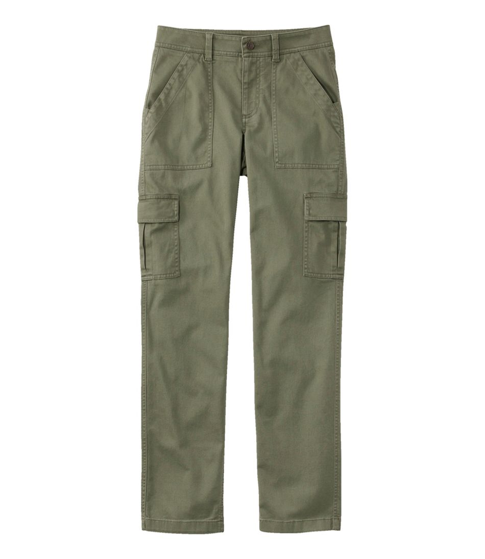 Women's Comfort Stretch Pants, Mid-Rise Straight-Leg Cargo | L.L.Bean online