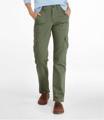 Women's Comfort Stretch Pants, Mid-Rise Straight-Leg Cargo | L.L.Bean online