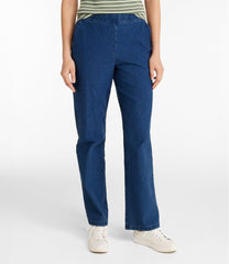 Women's Perfect Fit Pants, Denim Straight-Leg Fleece-Backed | L.L.Bean near me