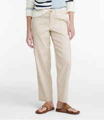 Women's Comfort Stretch Cotton/Linen Pants, High-Rise Ankle | L.L.Bean online