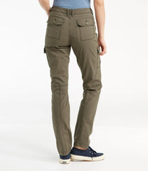 Women's Stretch Canvas Cargo Pants, Mid-Rise Straight-Leg | L.L.Bean online