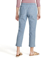 Women's Lakewashed Pull-On Chinos, Mid-Rise Chambray Ankle Pants | L.L.Bean for sale