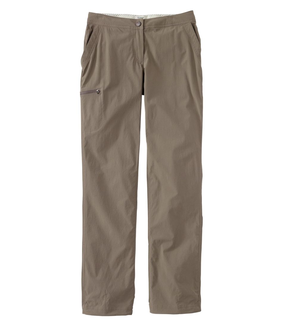 Women's Water-Repellent Comfort Trail Pants, Mid-Rise Straight-Leg | L.L.Bean on sale