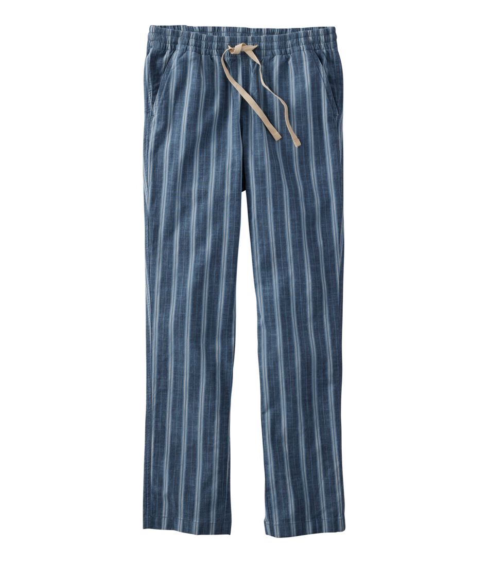 Women's Lakewashed Pull-On Chinos, Mid-Rise Tapered-Leg Chambray Ankle Pants | L.L.Bean online