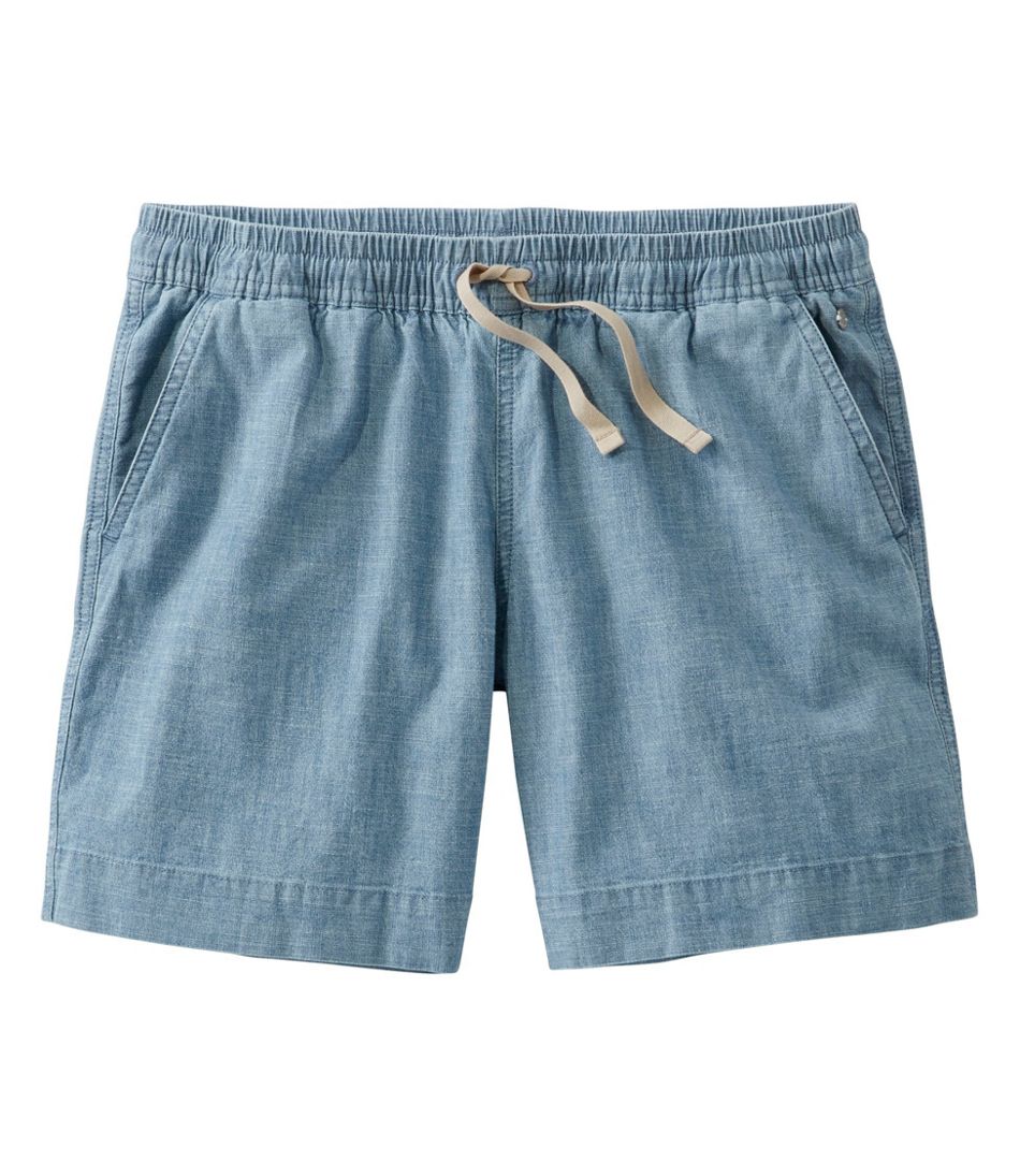 Women's Lakewashed Dock Shorts, Mid-Rise Chambray | L.L.Bean discount