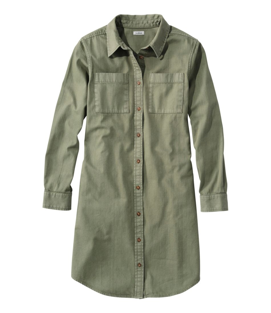 Women's L.L. Bean Heritage Washed Denim Shirt Dress, Garment-Dye | L.L.Bean on sale