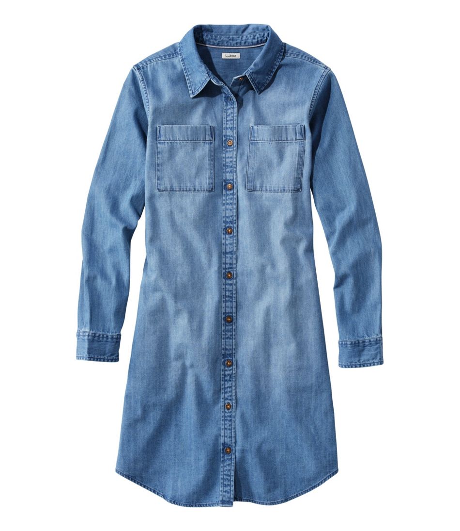 Women's L.L. Bean Heritage Washed Denim Shirt Dress | L.L.Bean near me