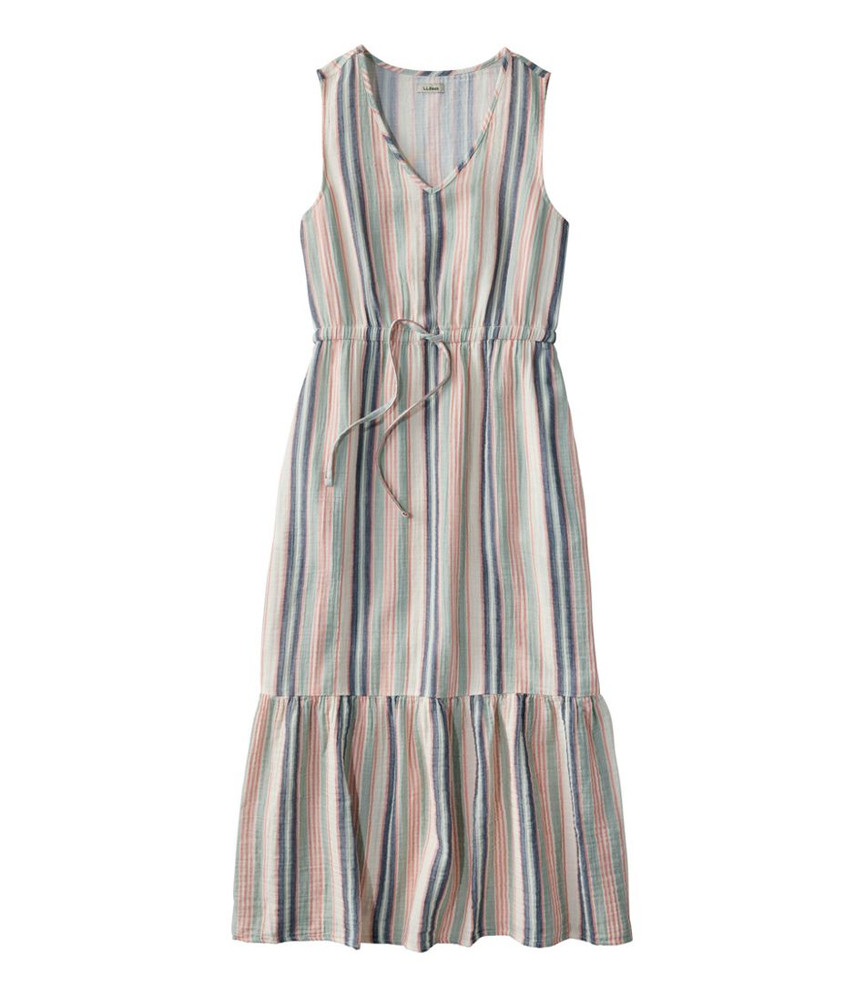 Women's Cloud Gauze Midi Dress, Stripe | L.L.Bean sale