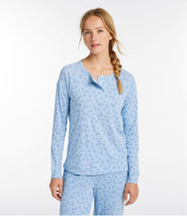 Women's Restorative Sleepwear, Long-Sleeve Henley Print | L.L.Bean outlet