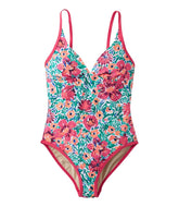 Women's Coastal Essentials Swimwear, V-Neck Tanksuit Print | L.L.Bean outlet