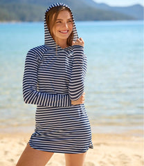 Women's SunSmart® UPF 50+ Sun Shirt, Hooded Tunic Print | L.L.Bean outlet
