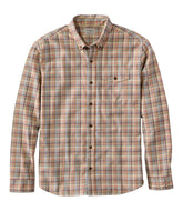 Men's Brushed Jaspé Twill Shirt, Plaid, Traditional Untucked Fit | L.L.Bean outlet