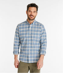 Men's Comfort Stretch® Oxford Shirt, Slightly Fitted Untucked Fit, Plaid | L.L.Bean sale