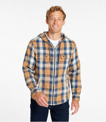 Men's 1912 Field Flannel Shirt, Hooded, Slightly Fitted Untucked Fit, Plaid | L.L.Bean outlet