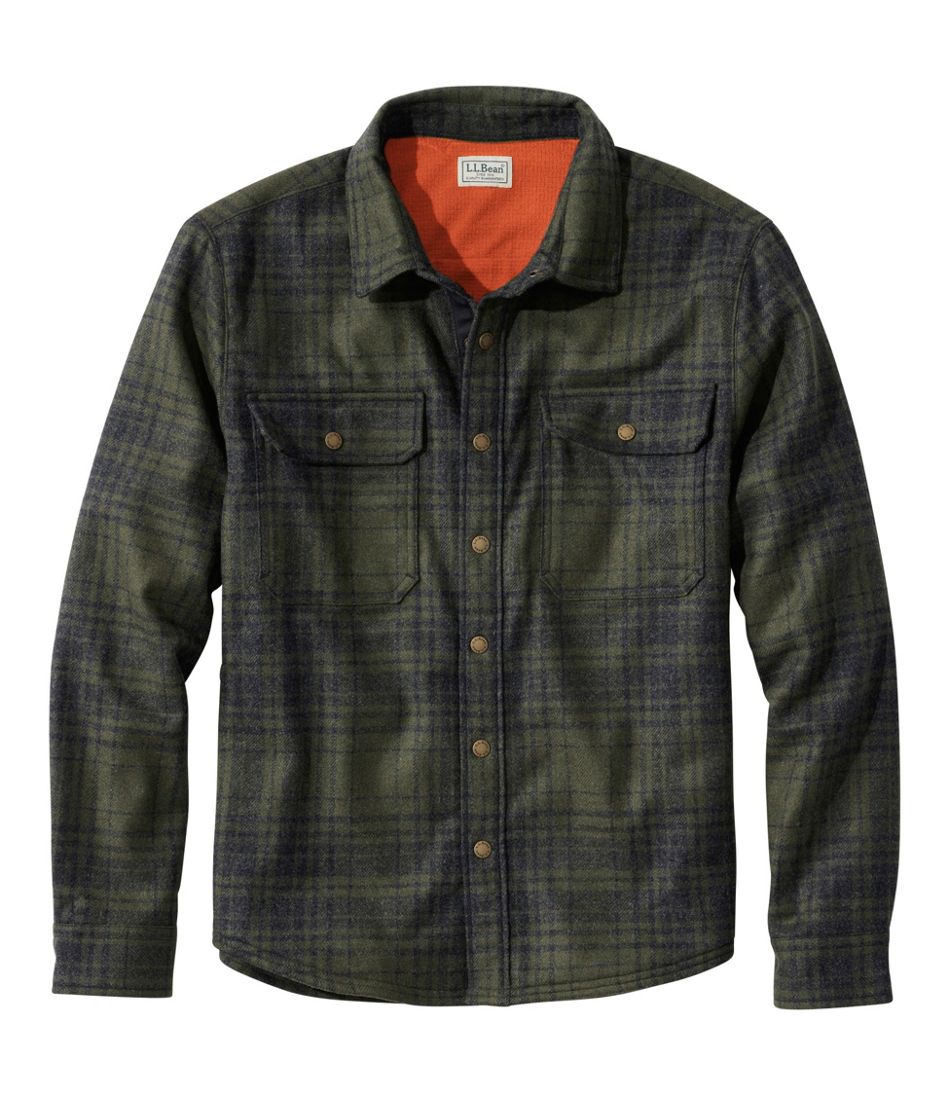 Men's Maine Guide Lightweight Lined Wool Field Shirt, Plaid | L.L.Bean discount
