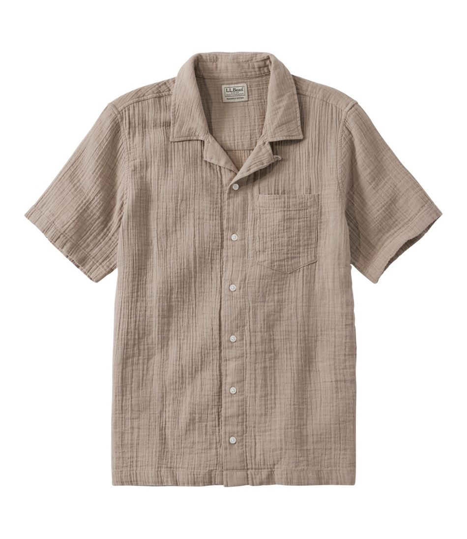 Men's Cloud Gauze Shirt, Short-Sleeve, Slightly Fitted Untucked Fit | L.L.Bean online
