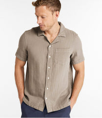Men's Cloud Gauze Shirt, Short-Sleeve, Slightly Fitted Untucked Fit | L.L.Bean online
