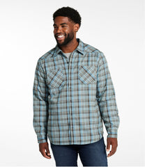 Men's Katahdin Performance Flannel Shirt-Jacket, Hi-Pile Fleece-Lined Plaid | L.L.Bean online