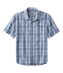 Men's Organic Cotton Seersucker Shirt, Short-Sleeve, Slightly Fitted, Plaid | L.L.Bean on sale