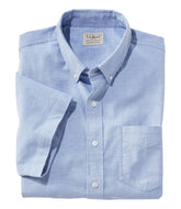 Men's Comfort Stretch® Oxford Shirt, Slightly Fitted Untucked Fit, Short-Sleeve | L.L.Bean sale