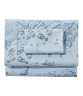 Nautical Map Percale Sheet Collection | L.L.Bean on sale