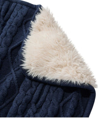 1912 Heritage Knit Faux Fur Throw, Cable | L.L.Bean sale