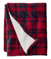 Wicked Plush Sherpa Throw, Plaid | L.L.Bean sale