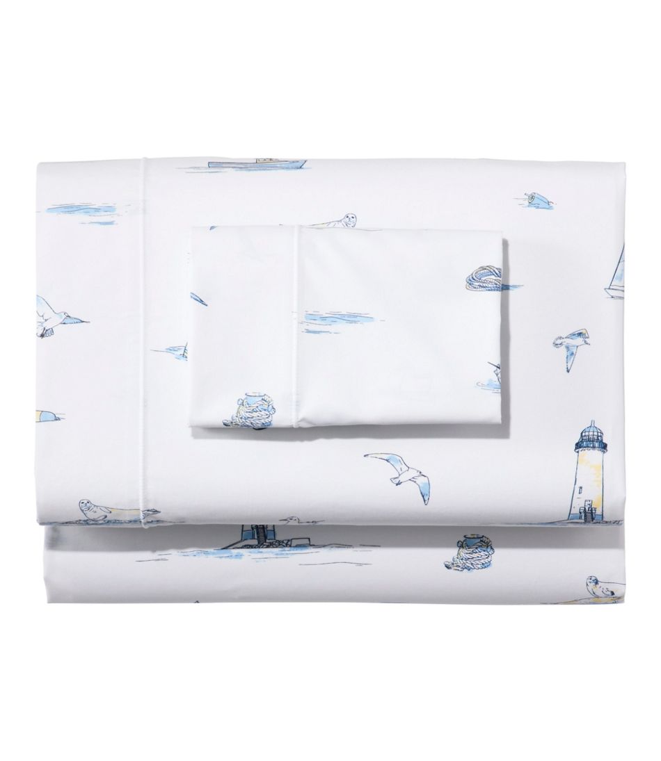 Nautical Boats Percale Sheet Collection | L.L.Bean sale