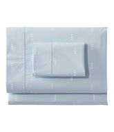 Sunwashed Percale Sheet Collection, Stamped Leaf Print | L.L.Bean on sale