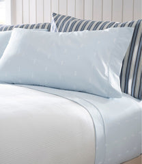 Sunwashed Percale Sheet Collection, Stamped Leaf Print | L.L.Bean on sale
