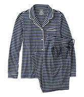 Women's Super-Soft Shrink-Free Button Front Pajama Set, Stripe | L.L.Bean on sale