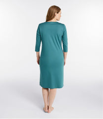 Women's Supima Cotton Nightgown, V-Neck Three-Quarter-Sleeve | L.L.Bean discount